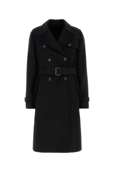 Fendi Black Wool Blend Coat