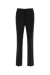 Fendi Black Linen Blend Pant In Black