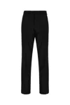 Fendi Wool Blend Trousers With Ironed Pleats In Nero