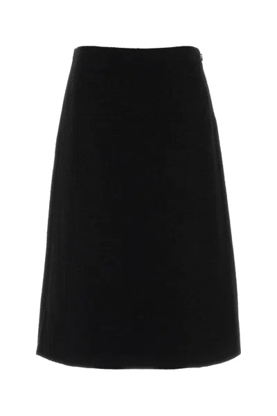 Fendi Black Wool Blend Skirt