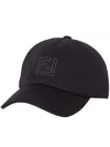 Fendi Cashmere And Wool Cap Featuring Embroidery In Black