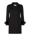 Fendi Black Wool Coat In Black