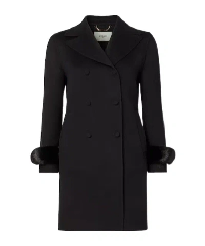 Fendi Black Wool Coat