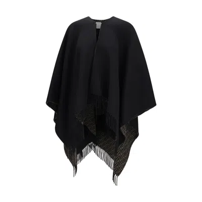 Fendi Black Wool Oves Aries Scarf