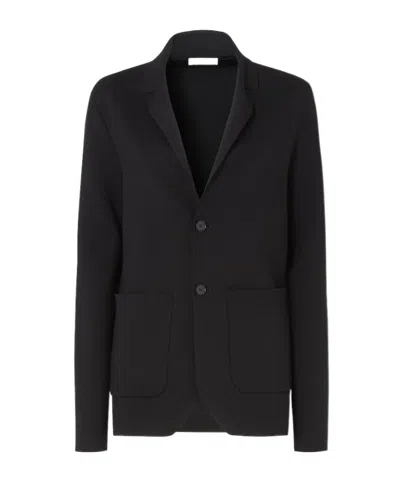 Fendi Black Wool Piqué Blazer