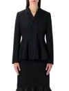 Fendi Fitted Peplum Jacket Tailored Design In Black