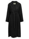 Fendi Wool Coat In Black