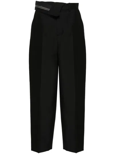 FENDI FENDI BLACK WOOL TROUSERS