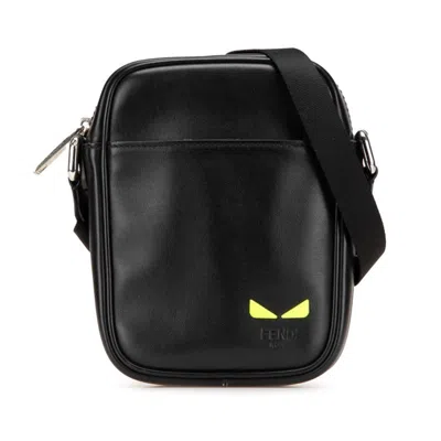 Pre-owned Fendi Black Yellow Leather Shoulder Bag ()
