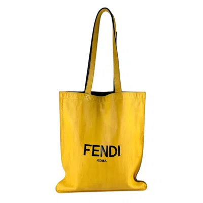 Pre-owned Fendi Black Yellow Leather Shoulder Bag () In Multi