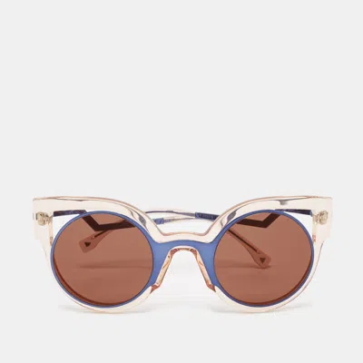 Pre-owned Fendi Black/beige Ff 0137/s Paradeyes Cat Eye Sunglasses