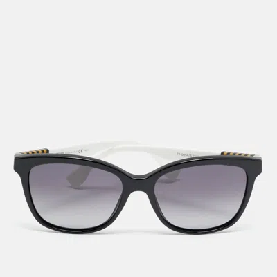 Pre-owned Fendi Black/white Gradient Ff 0054/s Cat Eye Sunglasses