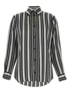 Fendi Camicia A Righe Bianca E Nera In Black