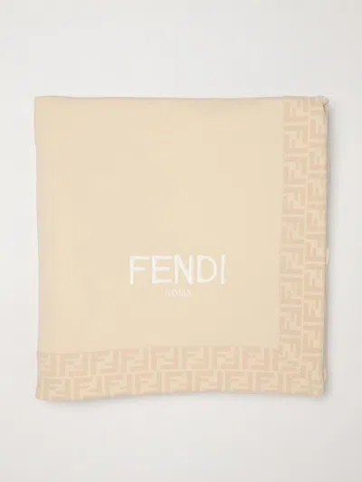 Fendi Blanket Kids Color Beige In Neutral