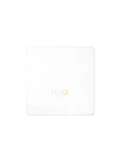 Fendi Blanket With Logo In White