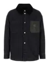Fendi Denim Padded Jacket In Dark Wash