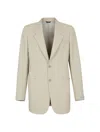 Fendi Men Single-breasted Blazer In Beige