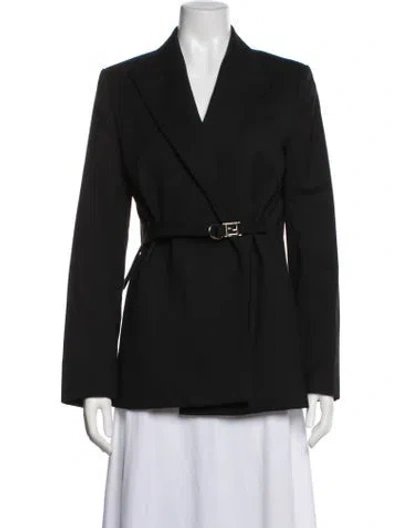 Pre-owned Fendi Blazer In Black