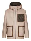 Fendi Ff-motif Reversible Parka In Dark Green