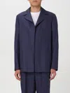 Fendi Single-breasted Jacket With No Visible External Buttons In Blue