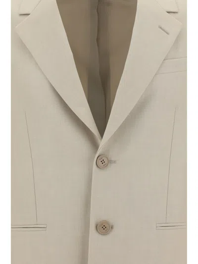 Fendi Men Single-breasted Blazer In Brown