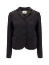 Fendi Tailored Cotton Blazer Jacket In F0tu7