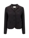 Fendi Tailored Cotton Blazer Jacket In F0tu7