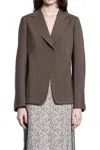 Fendi Woman Green Blazers In Red