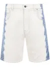 Fendi 'denim Fade Bermuda Shorts With In White