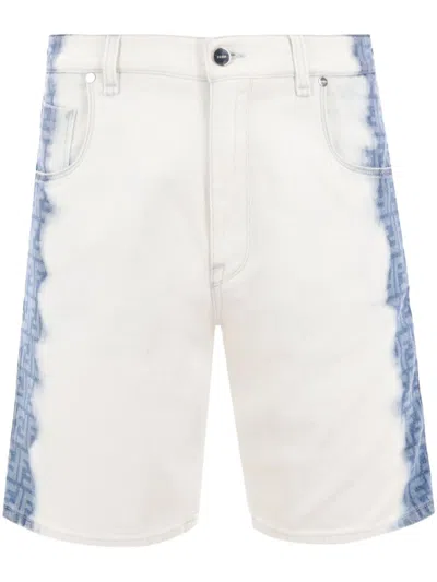 FENDI BLEACHED DENIM SHORTS