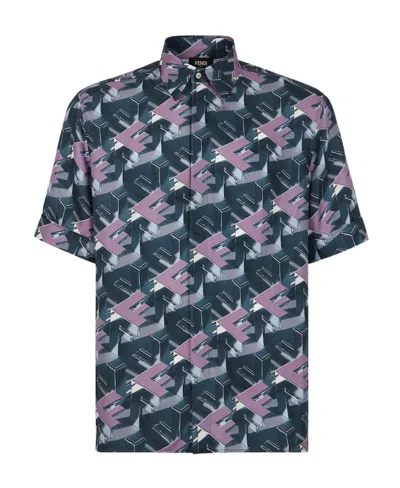 FENDI FENDI 3D EFFECT SHORT-SLEEVED SHIRT