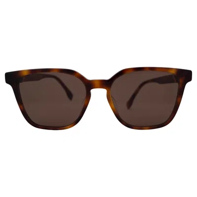 Pre-owned Fendi Blond Havane Tortoise Diagonale Sunglasses Ff40057u 53e In Black