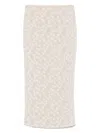 Fendi Jacquard Viscose Midi Skirt In Neutral