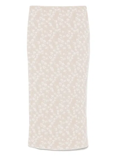 Fendi Bloom-jacquard Midi Skirt