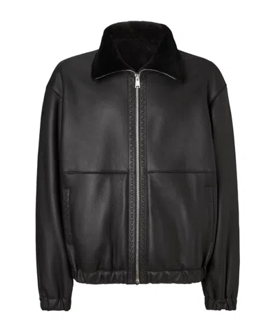 Fendi Shearling Jacket Clothing In Animal Print