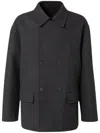 Fendi Felt Wool Coat Coats And Trench Coats Gray In Gray