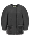 Fendi Women Blouson Cocoon In Gray