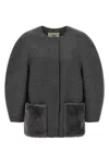Fendi Women Blouson Cocoon In Gray