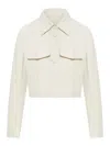 Fendi Blouson Wool Cotton Trench Coat In Shell