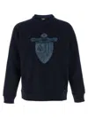 Fendi Crest Crew Neck Sweatshirt In Blue