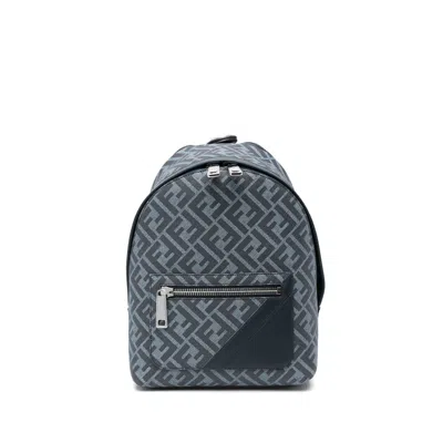 Fendi Blue Backpacks Men