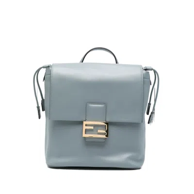 FENDI FENDI BLUE BACKPACKS WOMEN