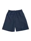 Fendi Blue Bermuda Shorts With All-over Tone-on-tone Gg Motif In Cotton Boy In Blu