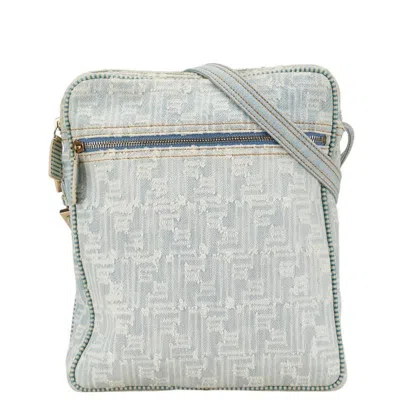 Pre-owned Fendi Blue Canvas Denim Shoulder Bag ()