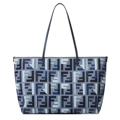 FENDI FENDI ROLL FF EMBOSSED LARGE TOTE BAG