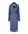 Fendi Blue Cashmere Coat In Blue