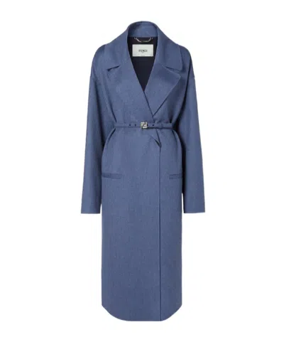 Fendi Blue Cashmere Coat