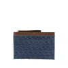 Fendi Ff Jacquard Denim Clutch In Blue