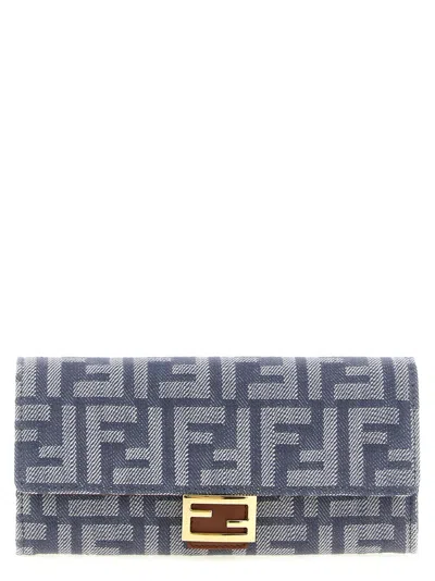 Fendi Blue Continental Baguette Clutch