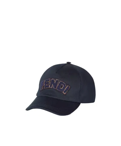 Fendi Blue Cotton Baseball Cap